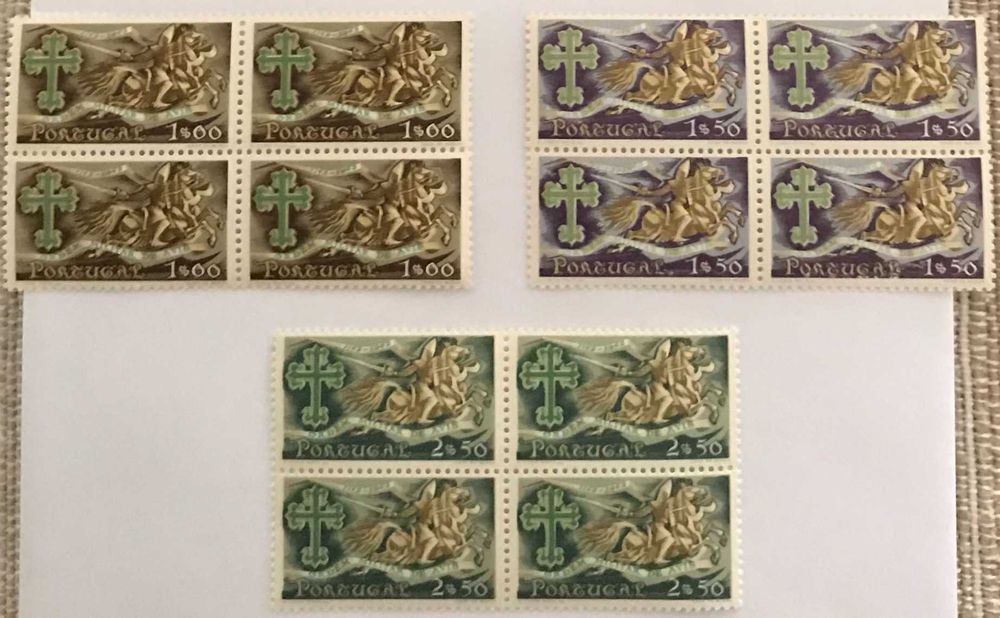 Série de 3 quadras de selos novos - Ordem Militar de Avis - 1963
