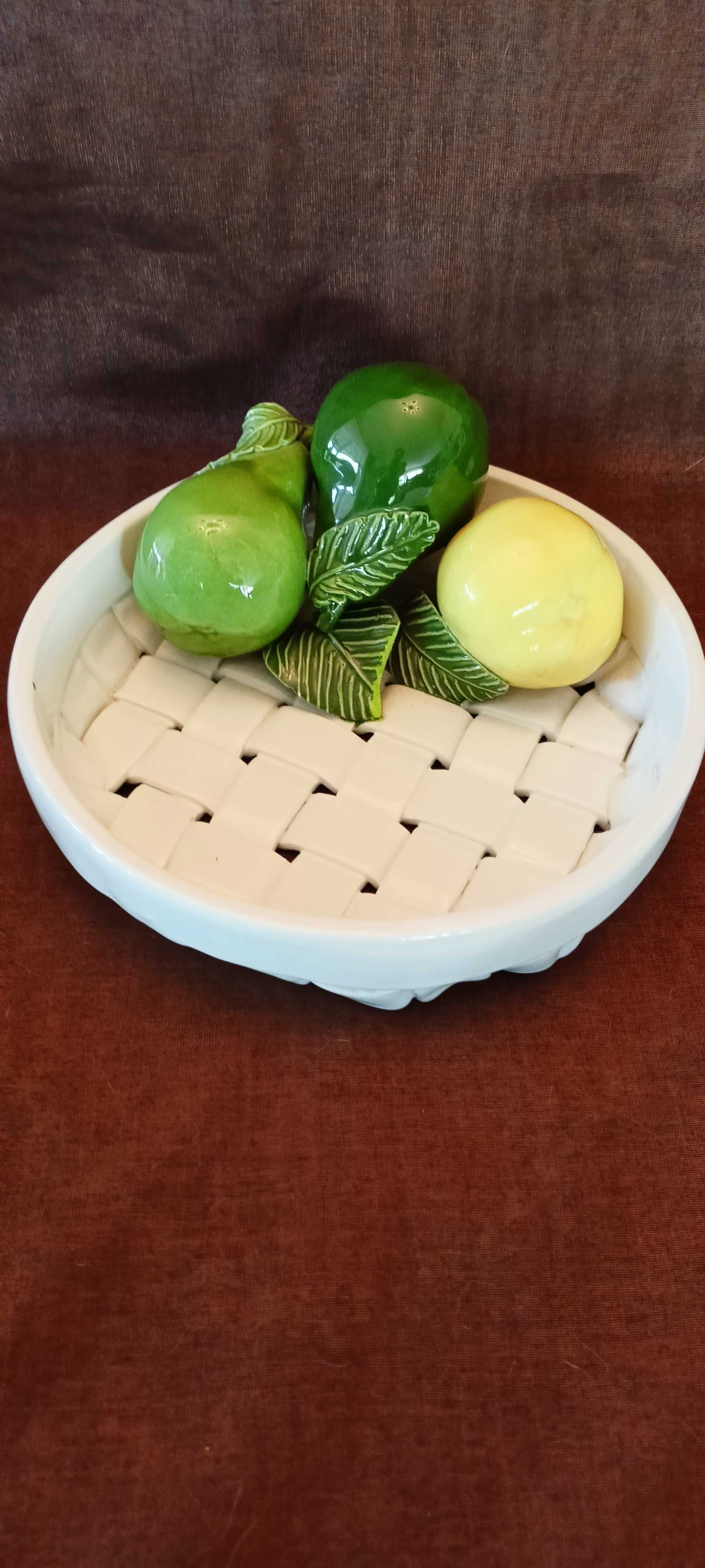 Pleciony porcelanowy koszyk na owoce WŁOCHY