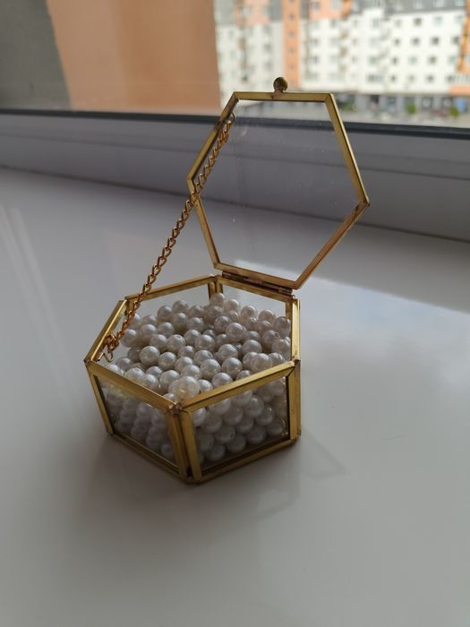 Весільна скляна шкатулка