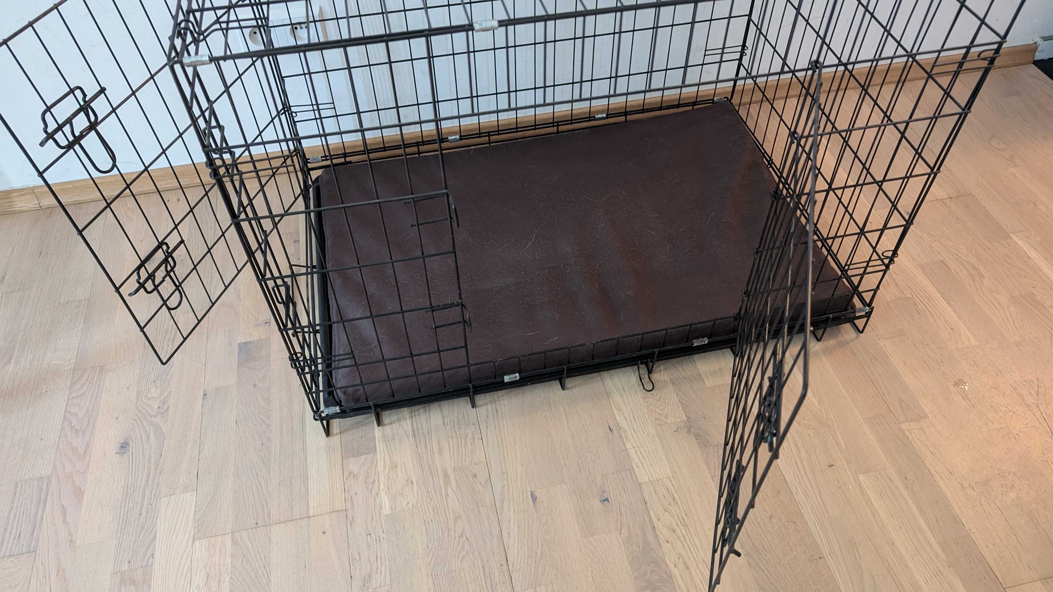 Zestaw Metalowa Klatka dla Psa XL (91x62x65cm) + MATERAC + POKROWIEC