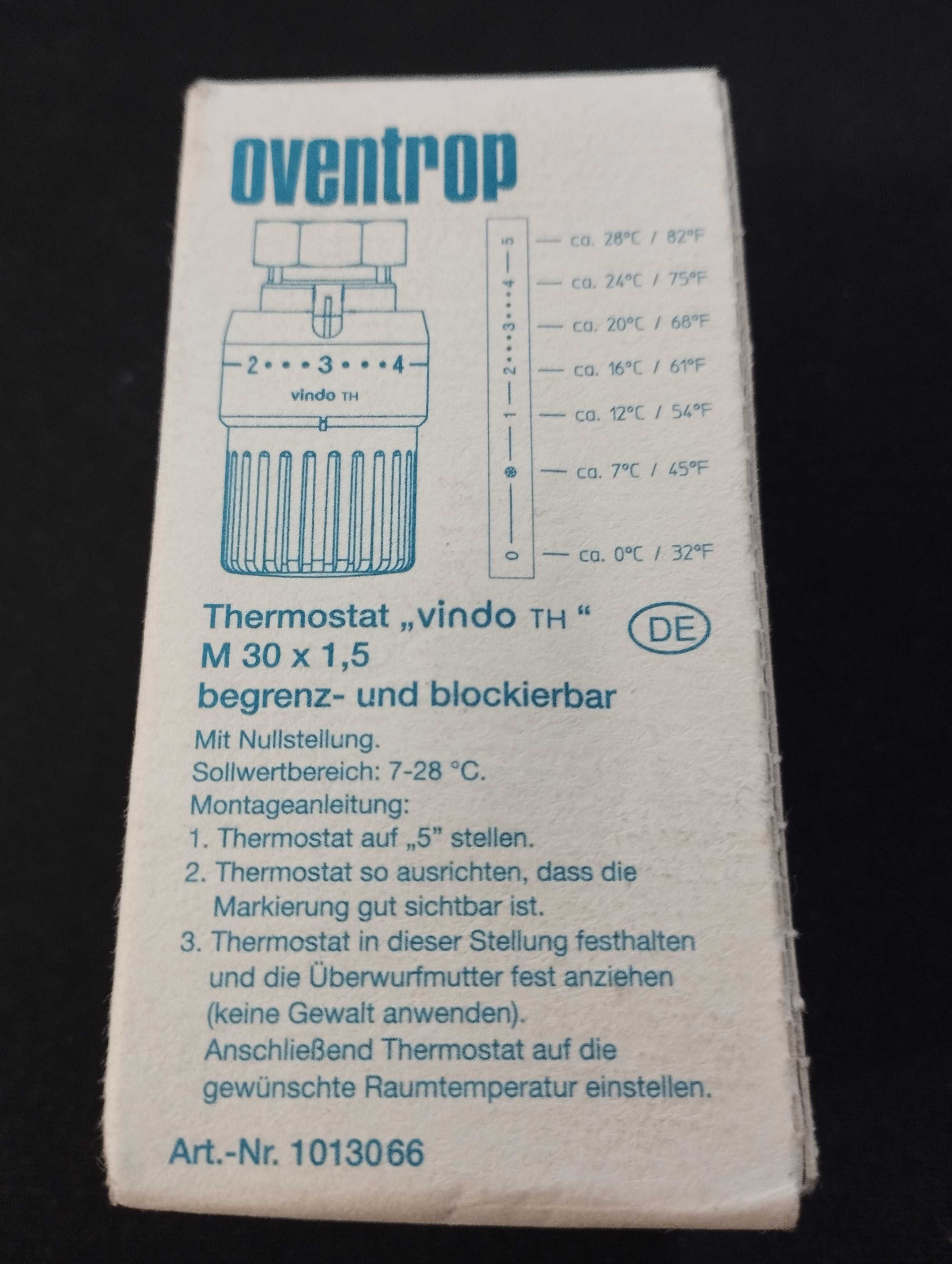 Termostat Oventrop vindo M 30x1.5