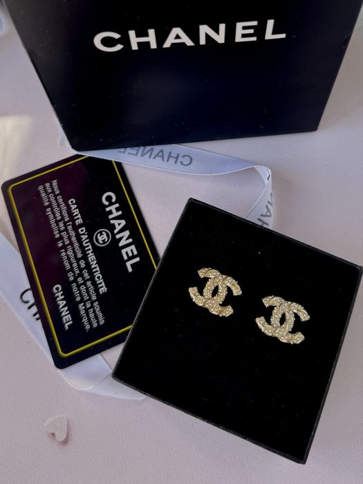 Сережки Chanel, шанель пусети з перлинами, сережки святкові