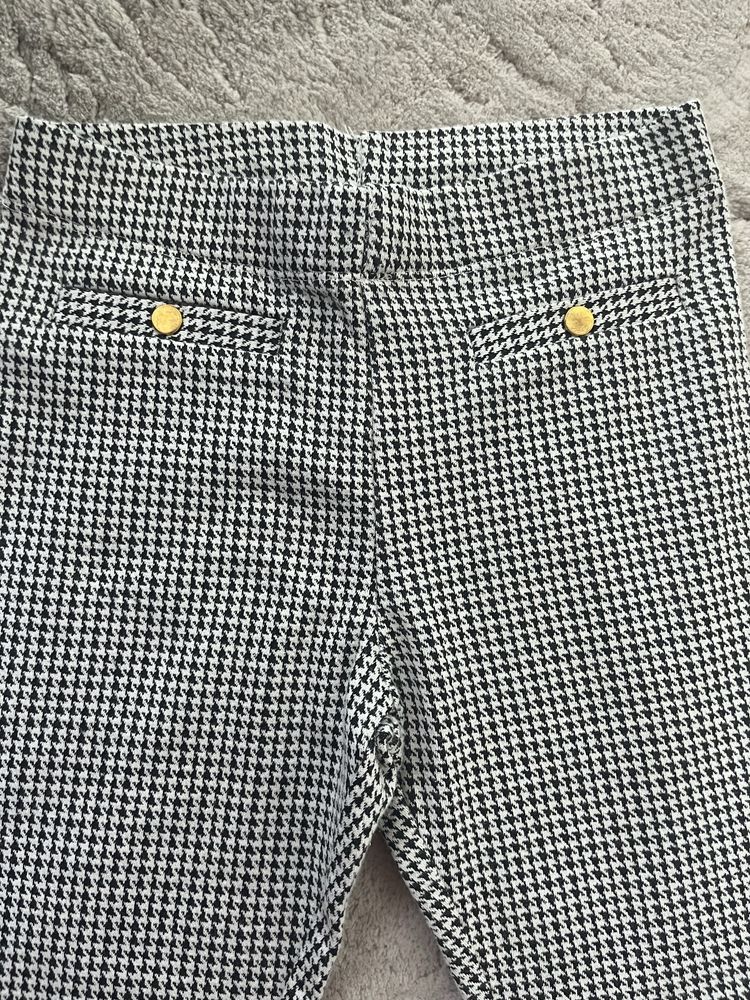 Leginsy w pepitke h&m 140