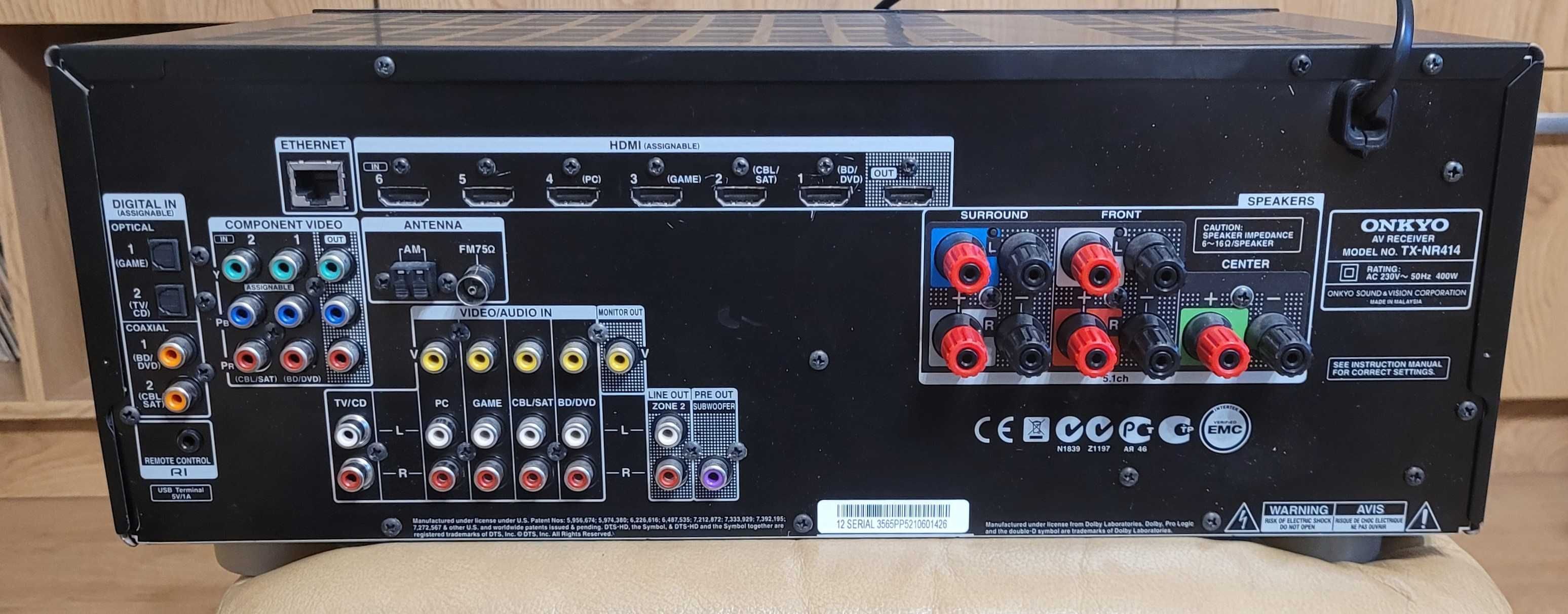 Onkyo TX-NR414 amplituner HDMI uszkodzony