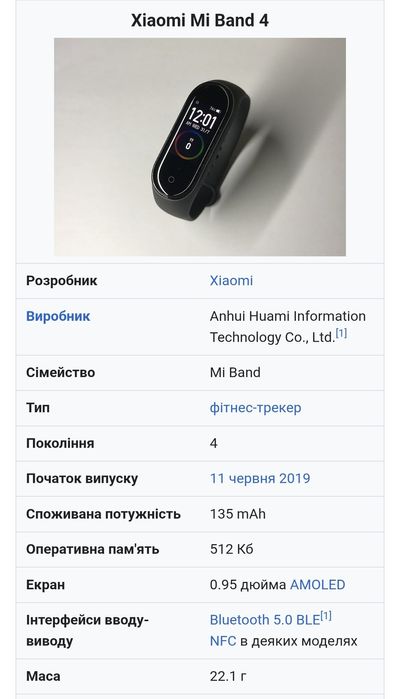 Фітнес-браслет Xiaomi Mi Smart Band 4 оригіналNFC