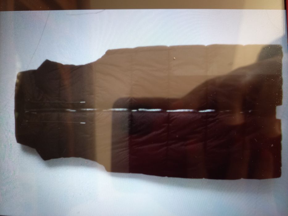 Długa  pikowana  kamizelka  czarna  z kapturem  ocieplana xs oversize