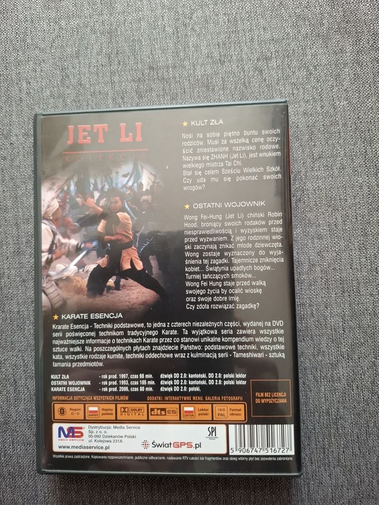 Jet Li- Zestaw-3 Dvd- Lektor-Kult Zła,Ostatni Wojownik, Karate Esencja