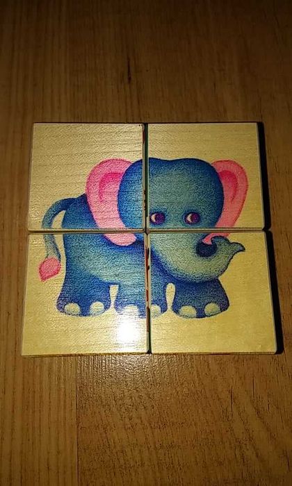 Puzzle de madeira - cubos