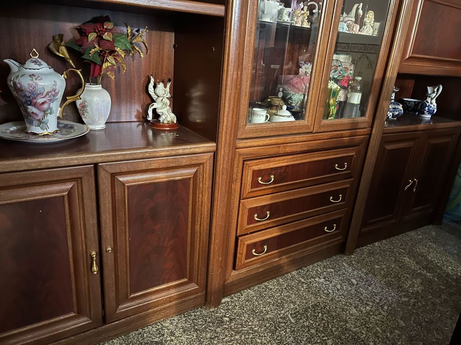 Conjunto moveis sala mesa cadeiras comoda