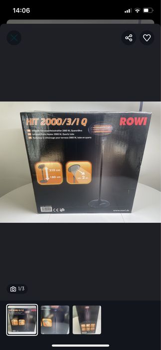 Nagrzewnica Promiennik ciepła podczerwieni grzejnik tarasowy promocja