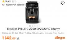 Ekspres PHILIPS 2200 EP2220/10 czarny