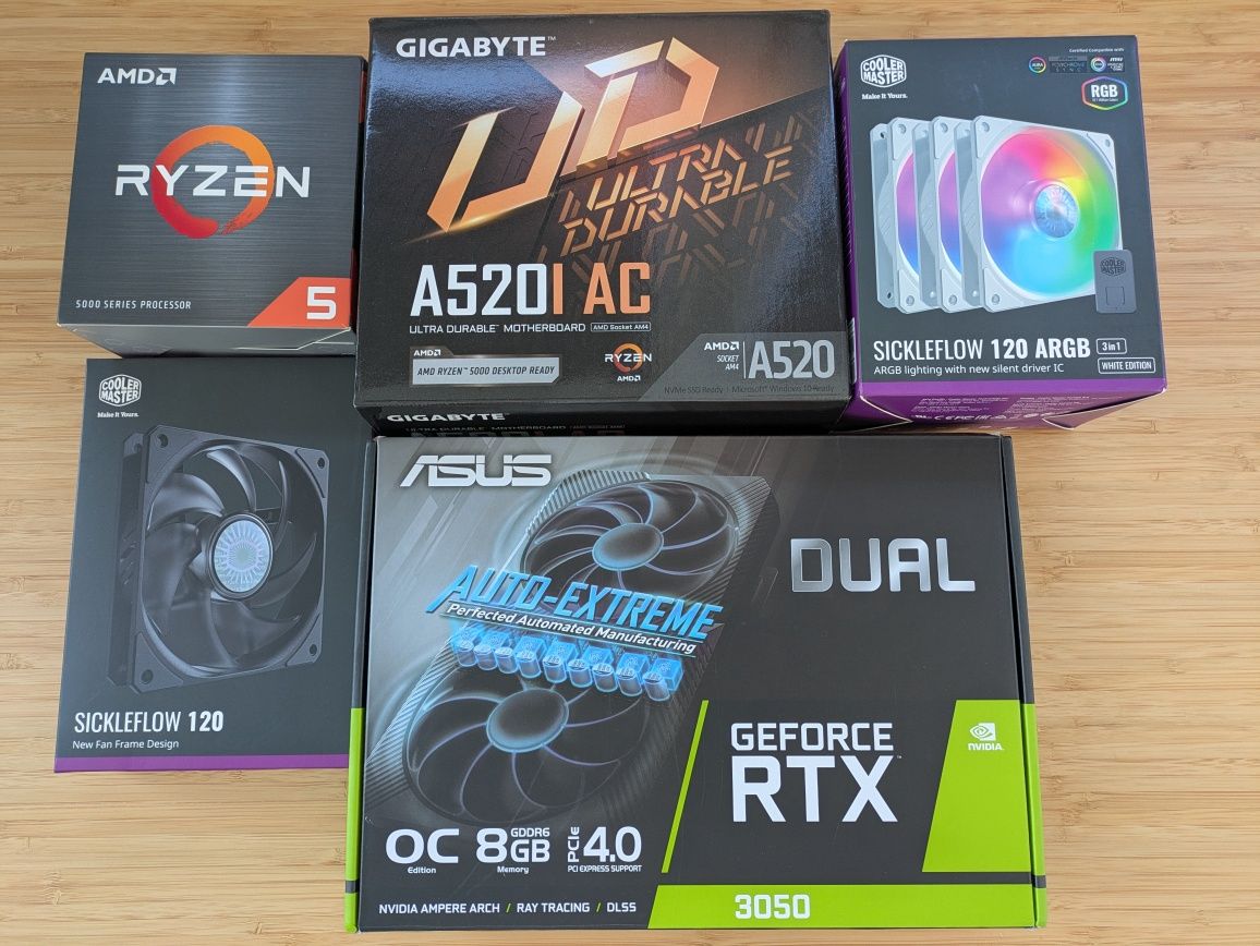 Gaming PC Ryzen 5600, RTX 3050 8GB, 16GB DDR4, 1TB SSD