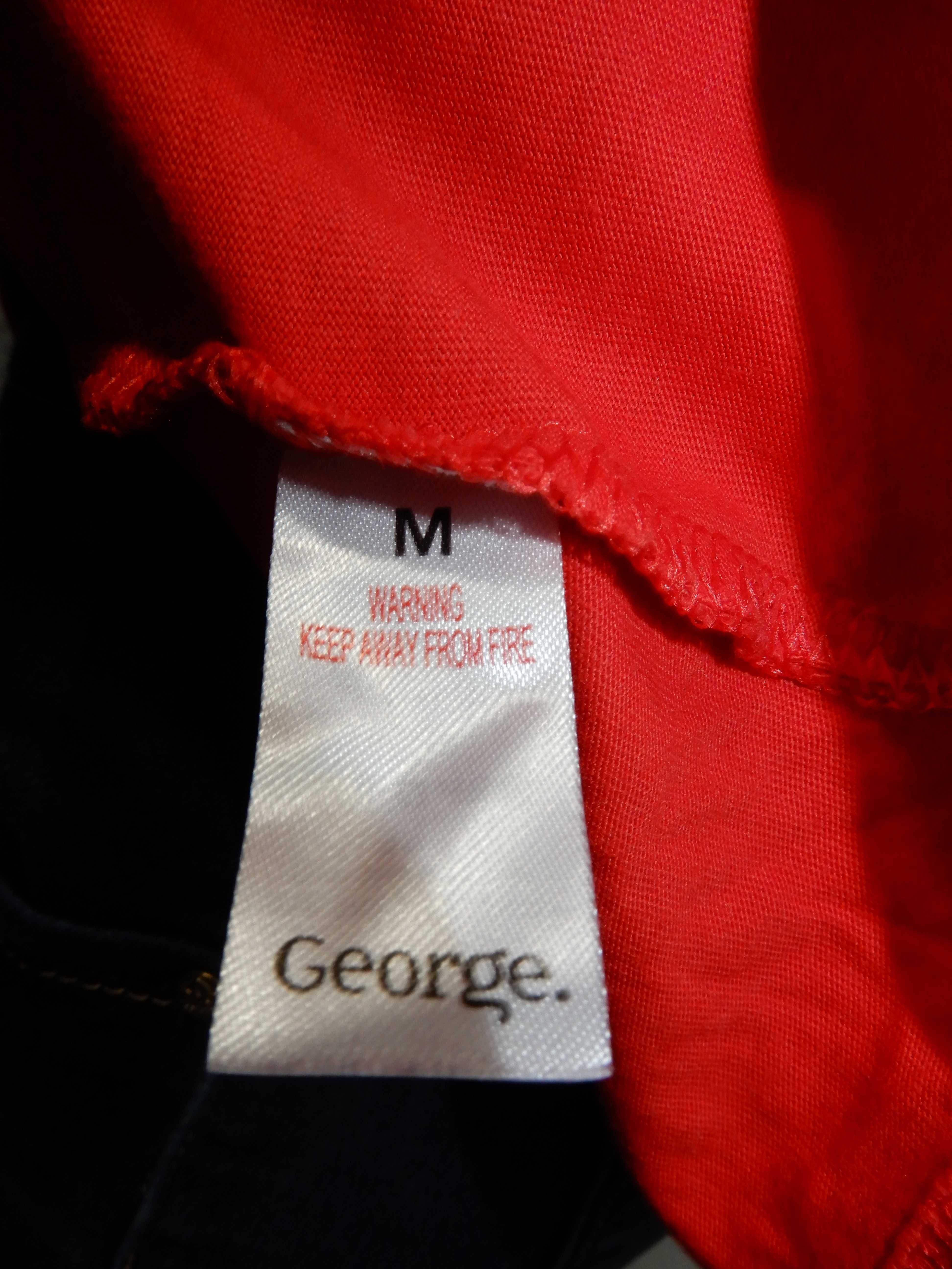 T-shirt bluzka Pani Mikołaj pomocnik czerwona bawełna George 38 M