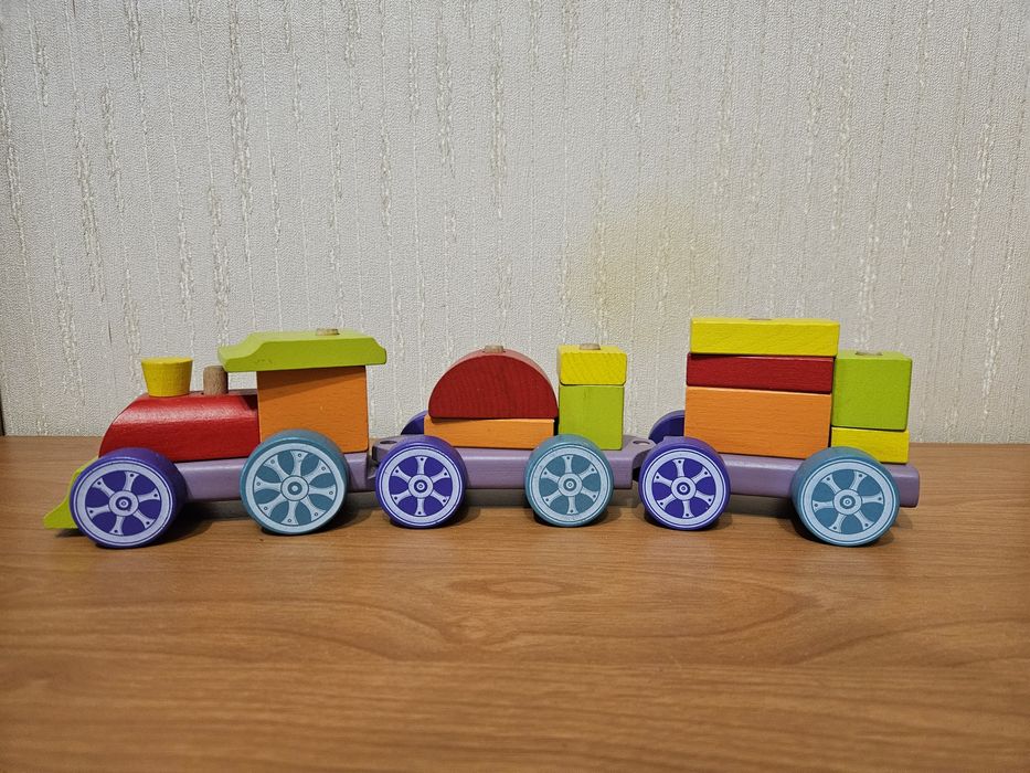 Дерев'яний паровозик Cubika