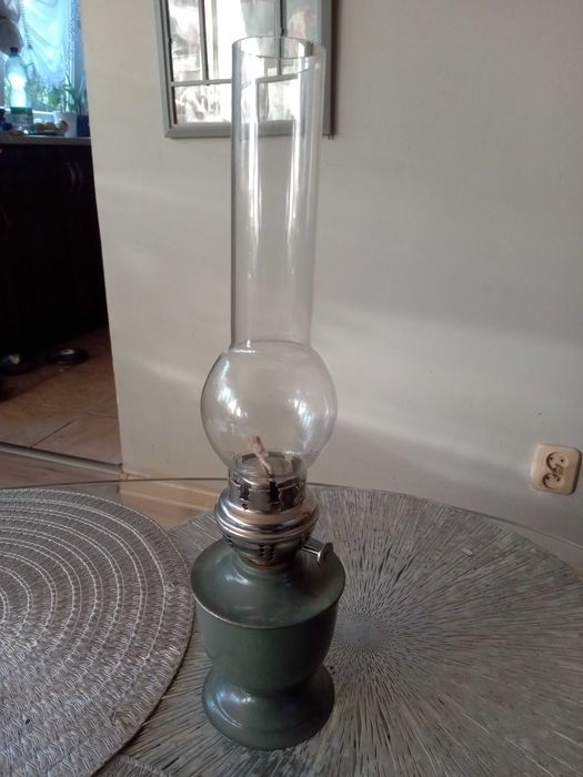 Stara lampa naftowa blaszana PRL