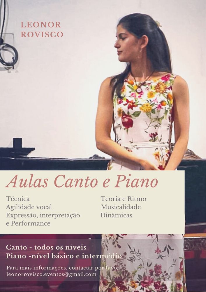 Aulas de Canto e Piano