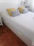 Cama casal BRIMNES 200x160cm 4 gavetas arrumação sem colchão e estrado