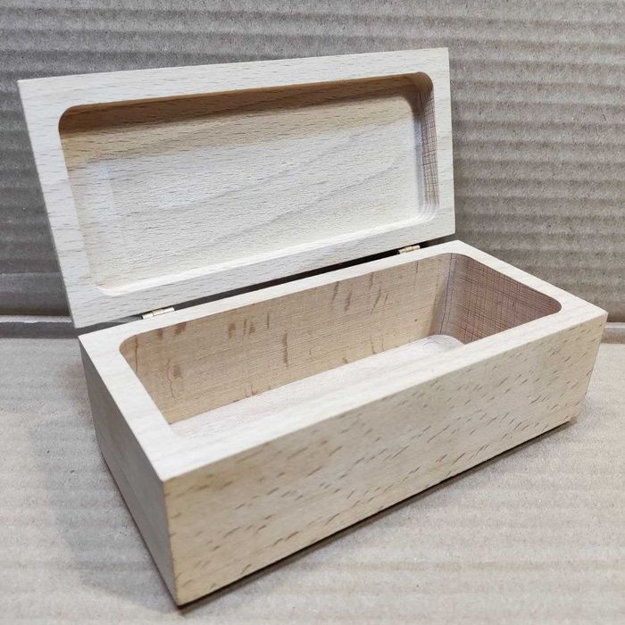 Шкатулка Бук, цельній массив, ручная работа без лака 180х85х70, 270 г