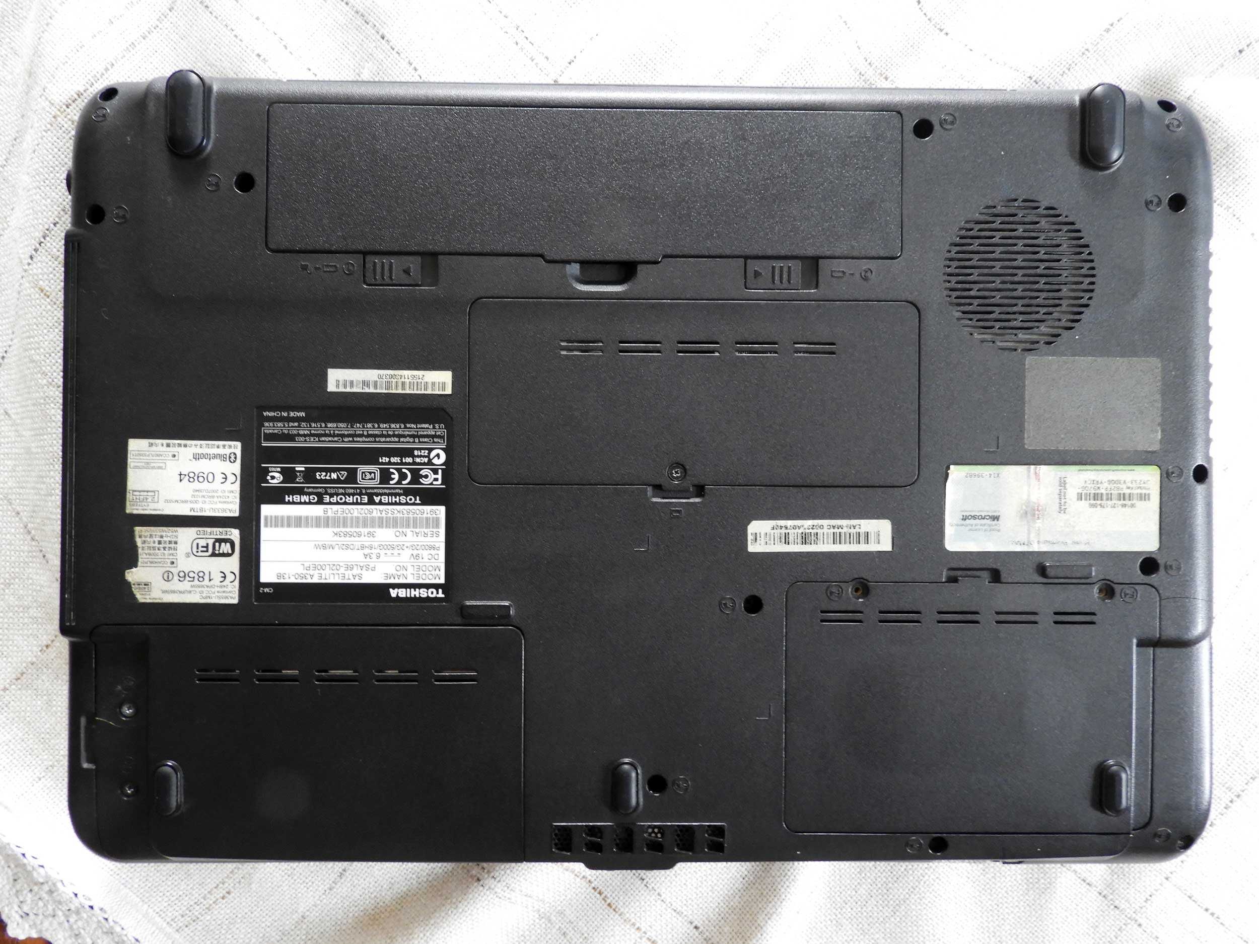 Toshiba Sattellite A350 13B  Intel. Core 2 Duo P800 Ekran 16.1 Wysyłka