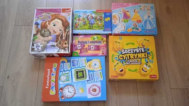 Zestaw puzle, gry edukacyjne