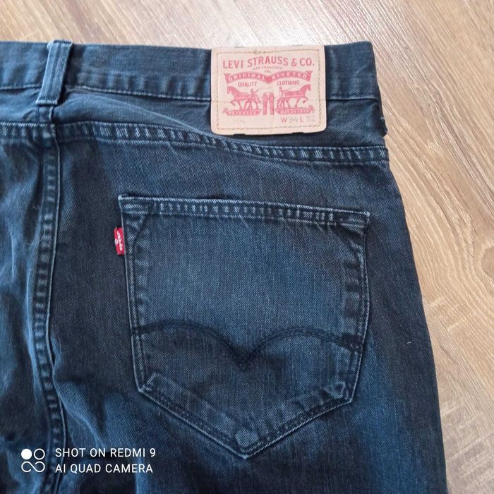 Męskie spodnie jeansy Levis Levi's 504 W34 L32 34X32 34/32 czarne