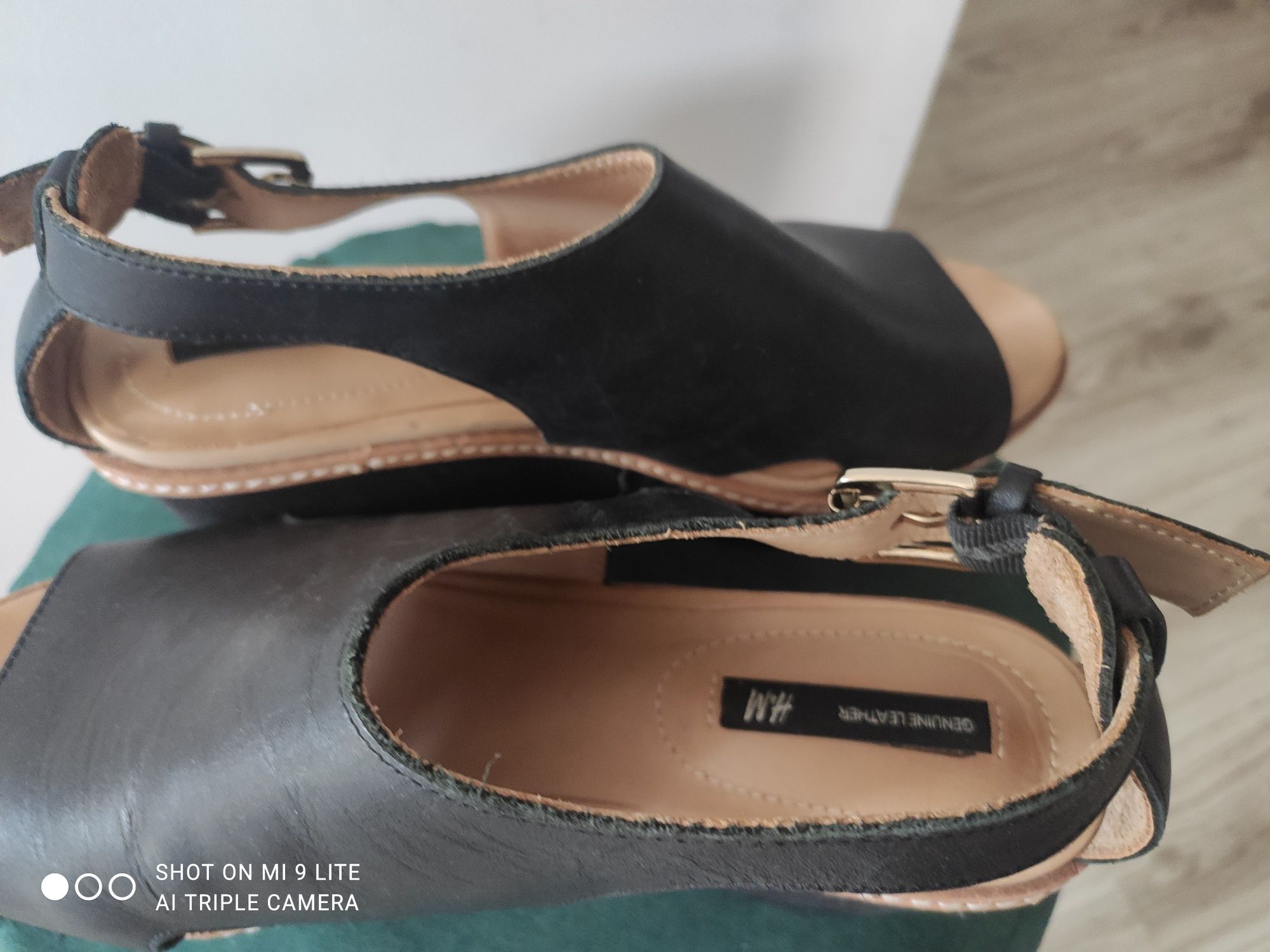 Buty sandały damskie skóra H&M