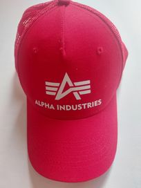 Trucker cap alpha industries czerwona bejsbolówka