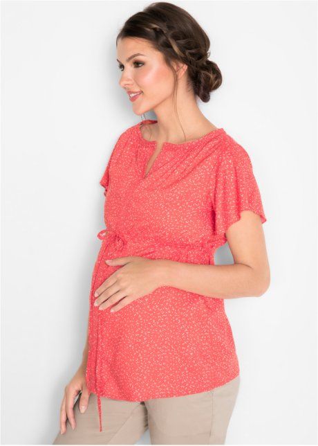 B.P.C bluzka ciążowa koralowa groszki r.38