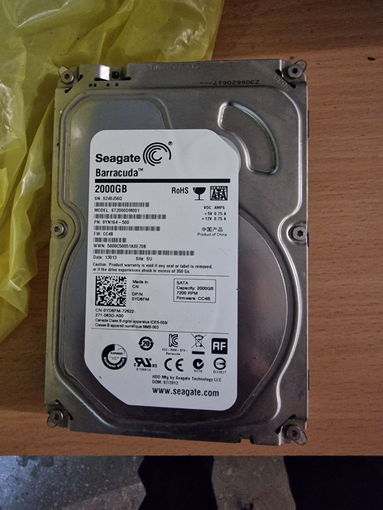 Жорсткий диск Seagate desktop 2 TB