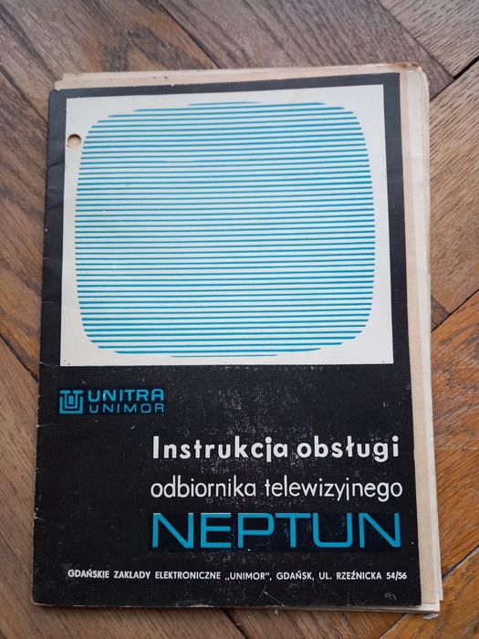 Instrukcja obsługi telewizor Neptun Unitra Unimor 1975 r. Odbiornik