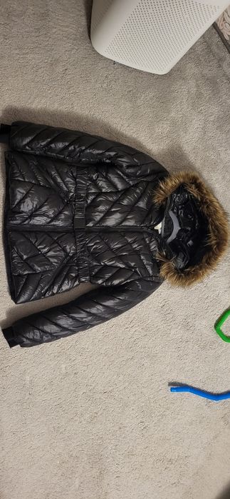 Piękna kurtka h&m czarna pikowana zimowa 42 xl