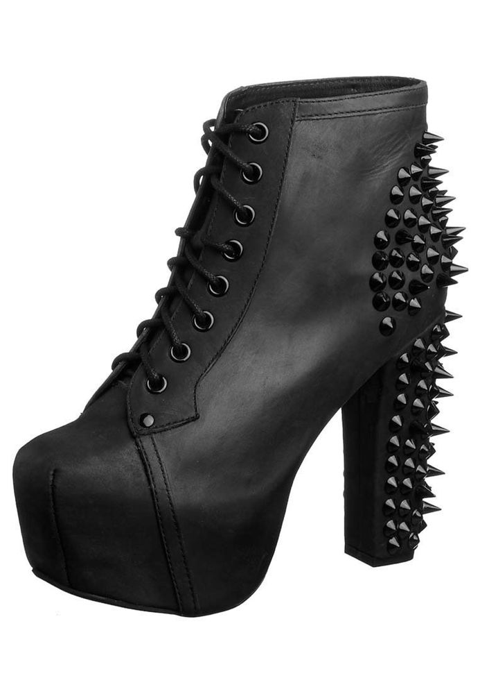 Ботильоны Jeffrey Campbell lita leather spike шкіряні оригінал шипами