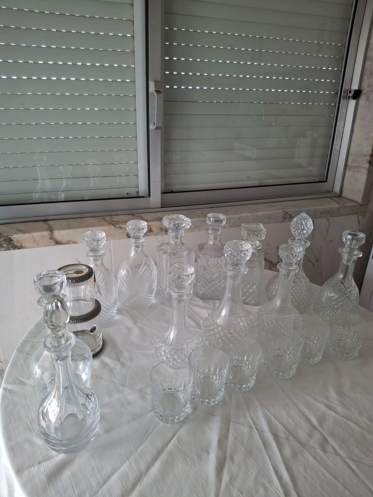 Garrafas de cristal