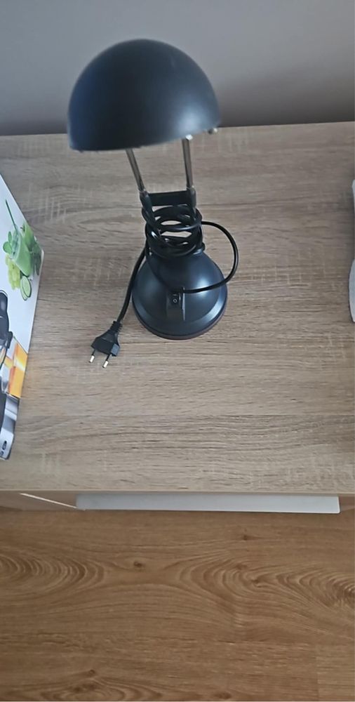 Granatowa lampka na biurko lampka nocna