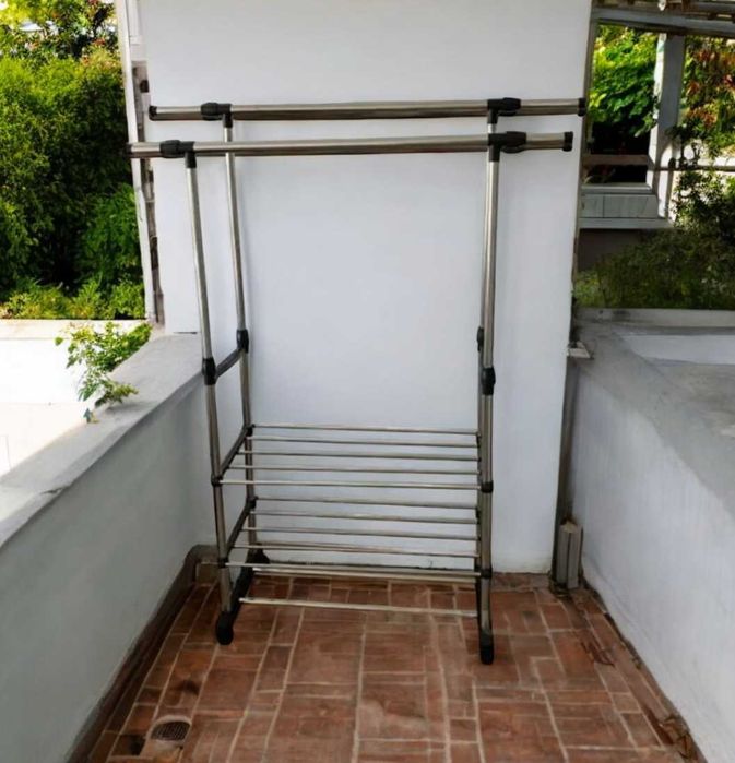 Вішалка для прихожої, Вішалка з коліщатками Triple stand hanger