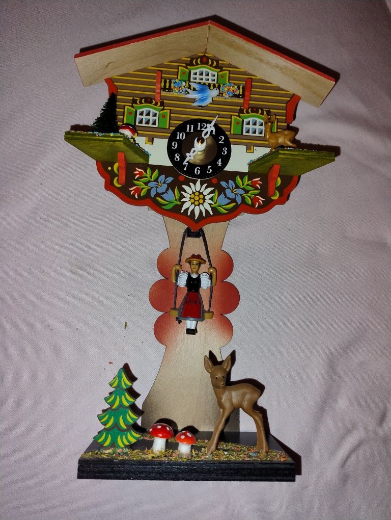 Nowy Zegar wiszący drewniany miniaturka Engstler
