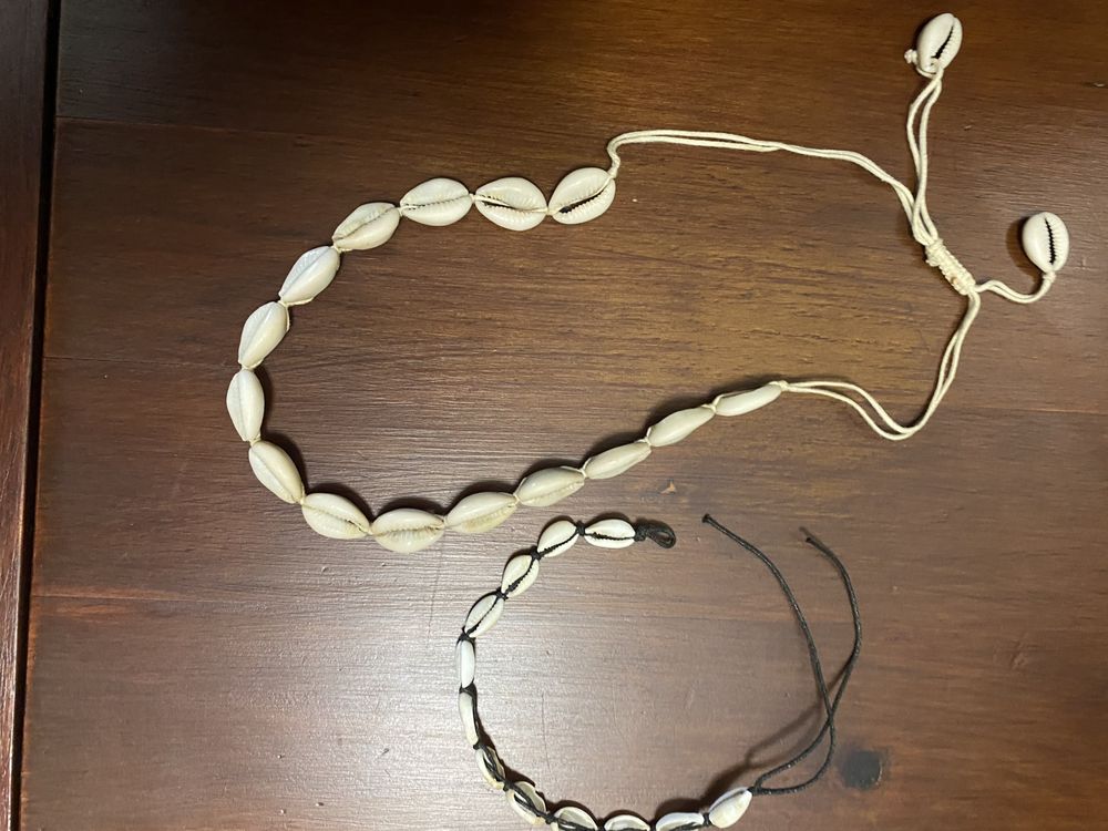 Colar e pulseira conchas