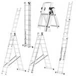 PREMIUM! Drabina Aluminiowa 5,3 m - do 150 kg! 3 częściowa (3 x 9)
