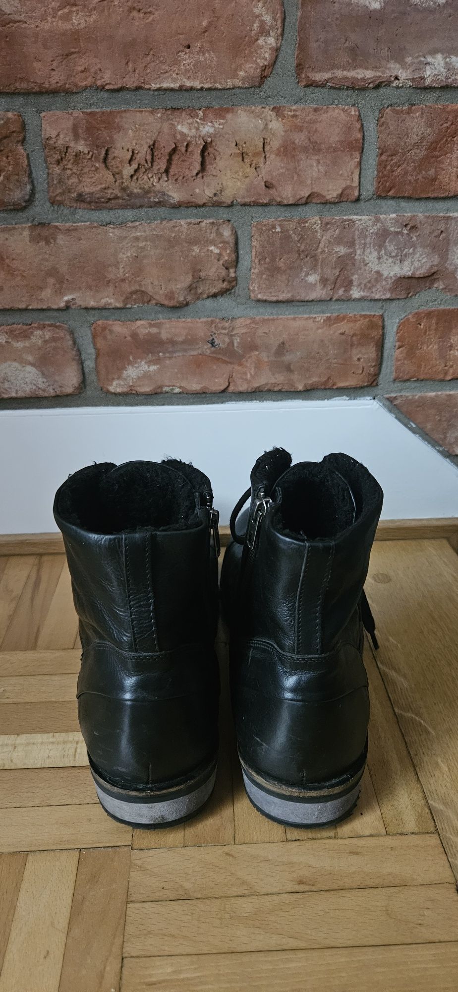 Buty botki męskie 45 kozaki czarne reserved