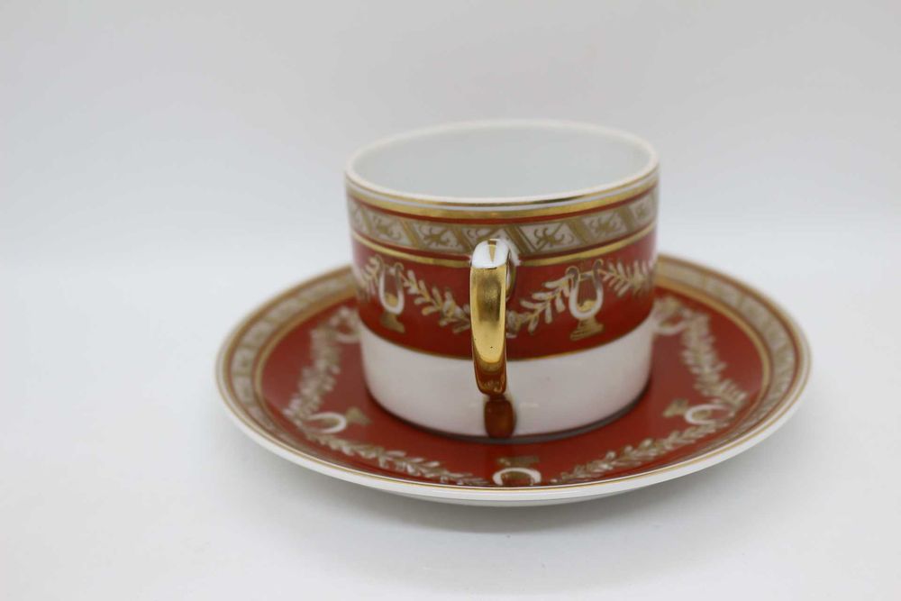 Chávena de Chá Coleção LIRAS Vista Alegre 1980 Pintada à Mão