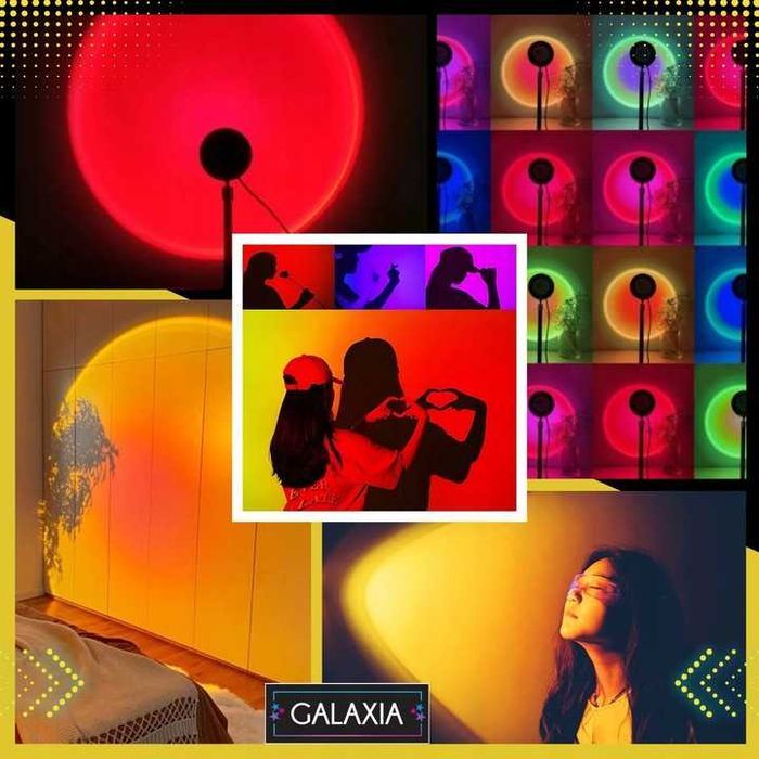 LAMPA ZACHÓD SŁOŃCA Lampka Sunset Lamp Projektor Wschód Słońce