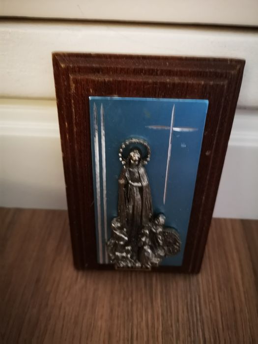 Moldura quadro madeira Fátima sacra religuosa