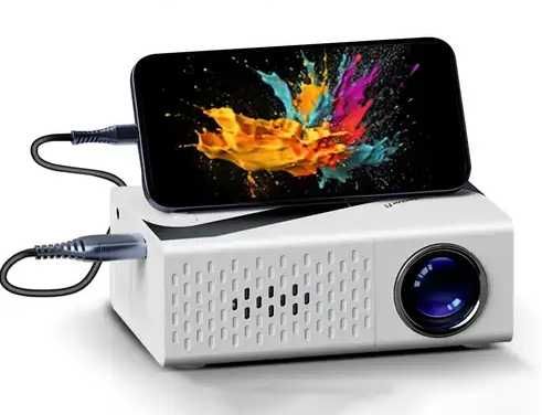 Mini projektor LED TFT LCD 1080p HDMI USB AV 24-60 cali