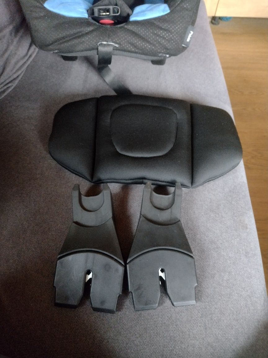 Fotelik Recaro privia + baza ISOFIX +adaptery -zestaw jak nowy