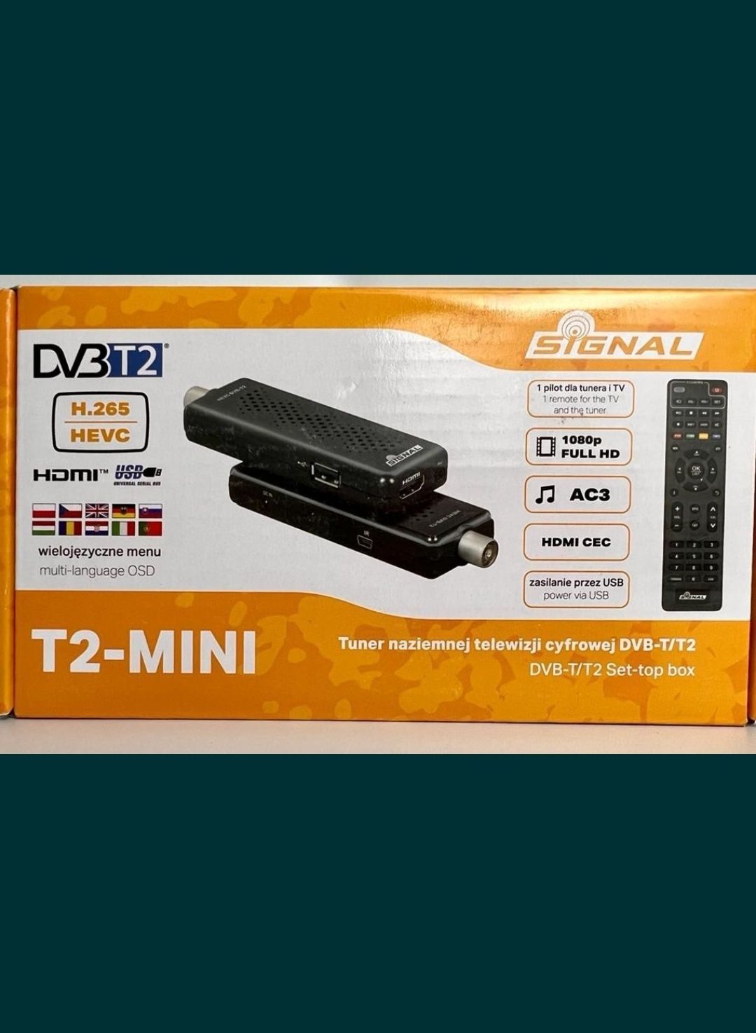 Dekoder tuner DVB-T T2 signal mini