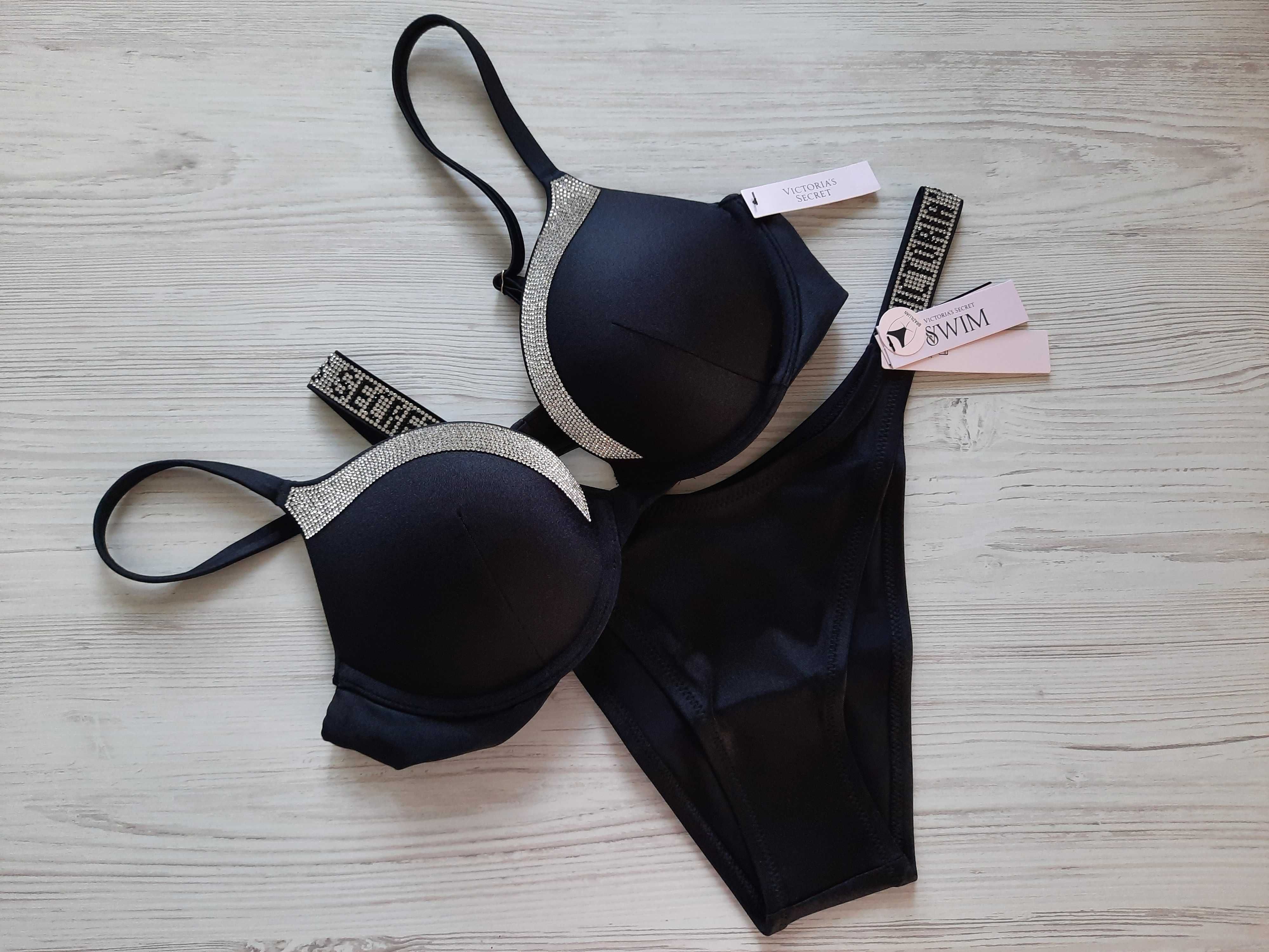 Купальник со стразами Victoria's secret пуш-ап варианты стразы XS S M