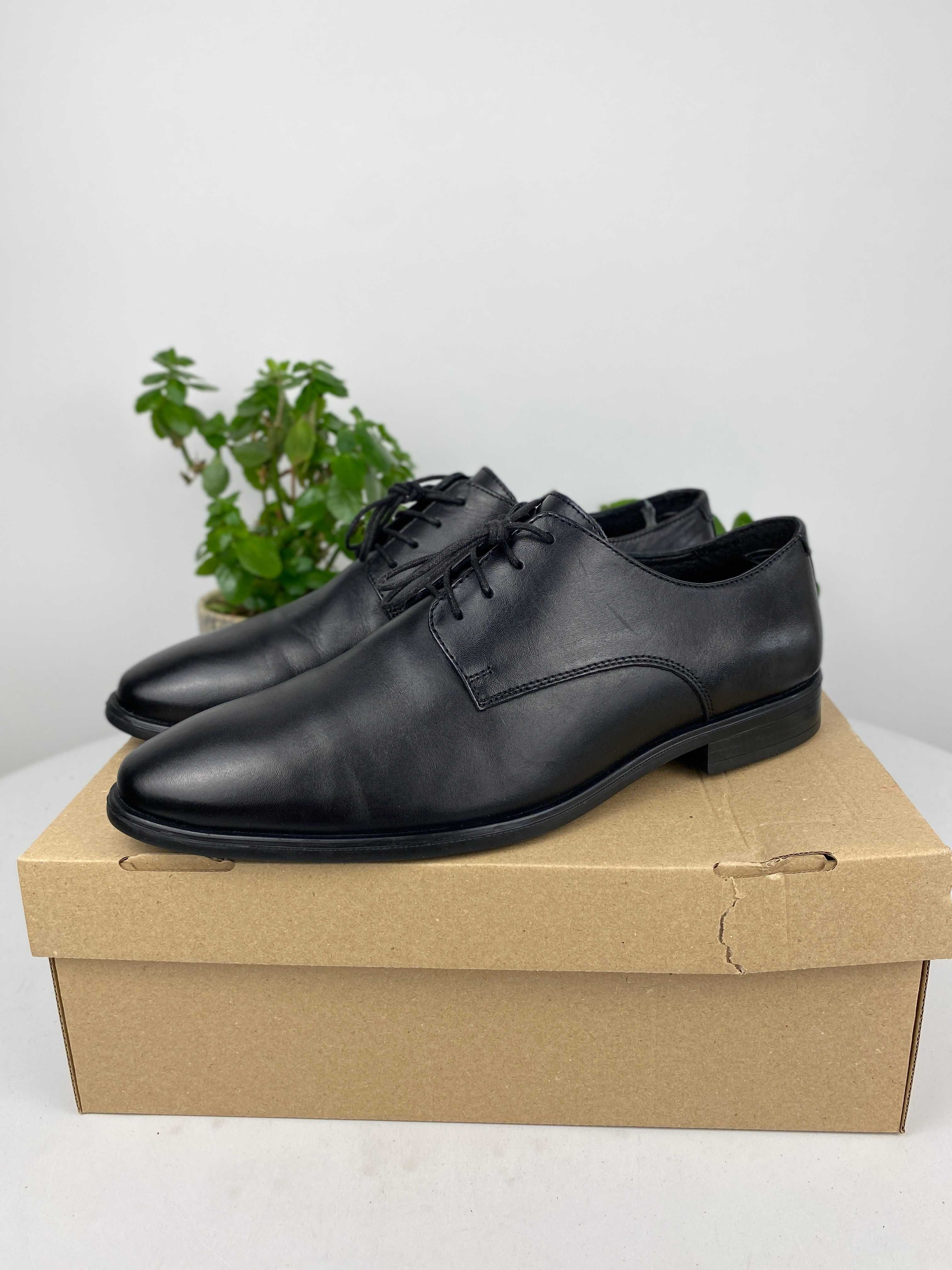 czarne buty półbuty oksfordki eleganckie zign r. 44 n159
