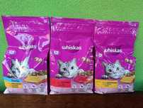 3 opakowania karmy dla kota Whiskas po 1,4 kg mix smaków