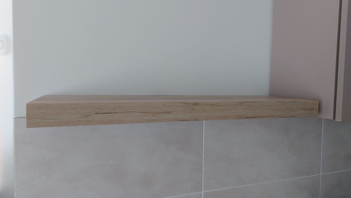 Półka dąb artisan 80cm ukryte mocowanie Jak Nowa