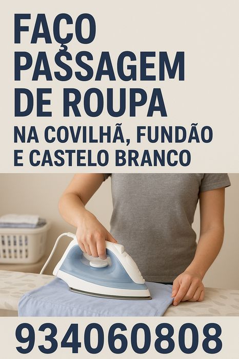 Faço passagem de roupa a ferro